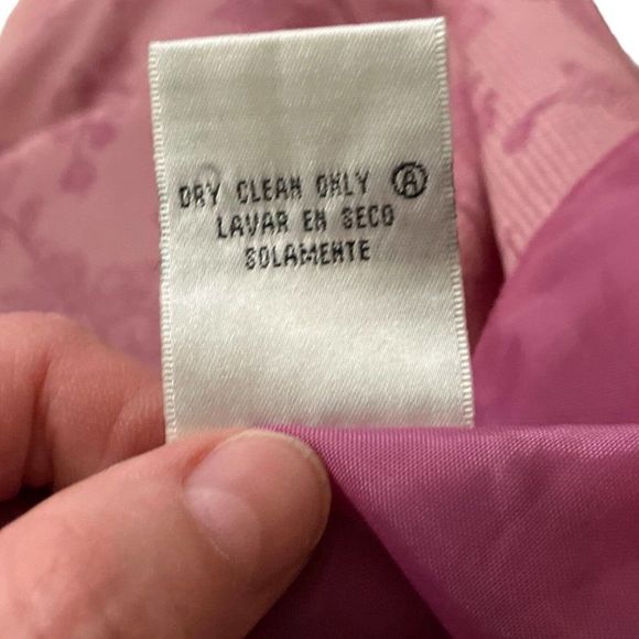 Vision Apparel Women's Vintage 100% Silk Midi Skirt Dual Layered Pink Floral Med - Picture 7 of 8